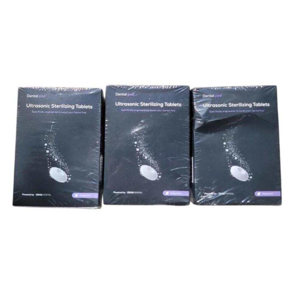 Zima Dental Pod Ultrasonic Premium Sterilizing Tablets Peppermint 3 Boxes NEW